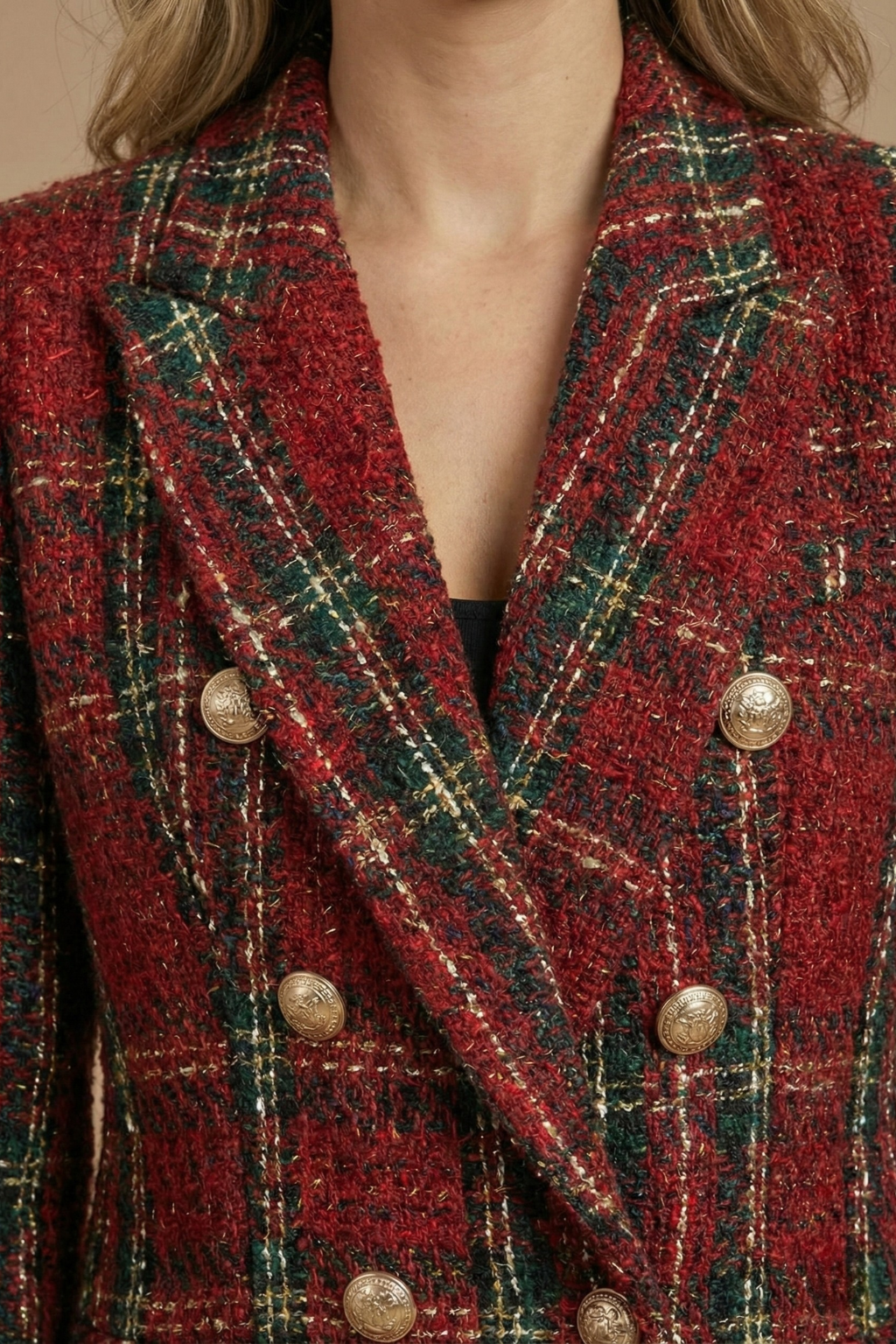 Niana | Women’s Double Breasted Tweed Blazer