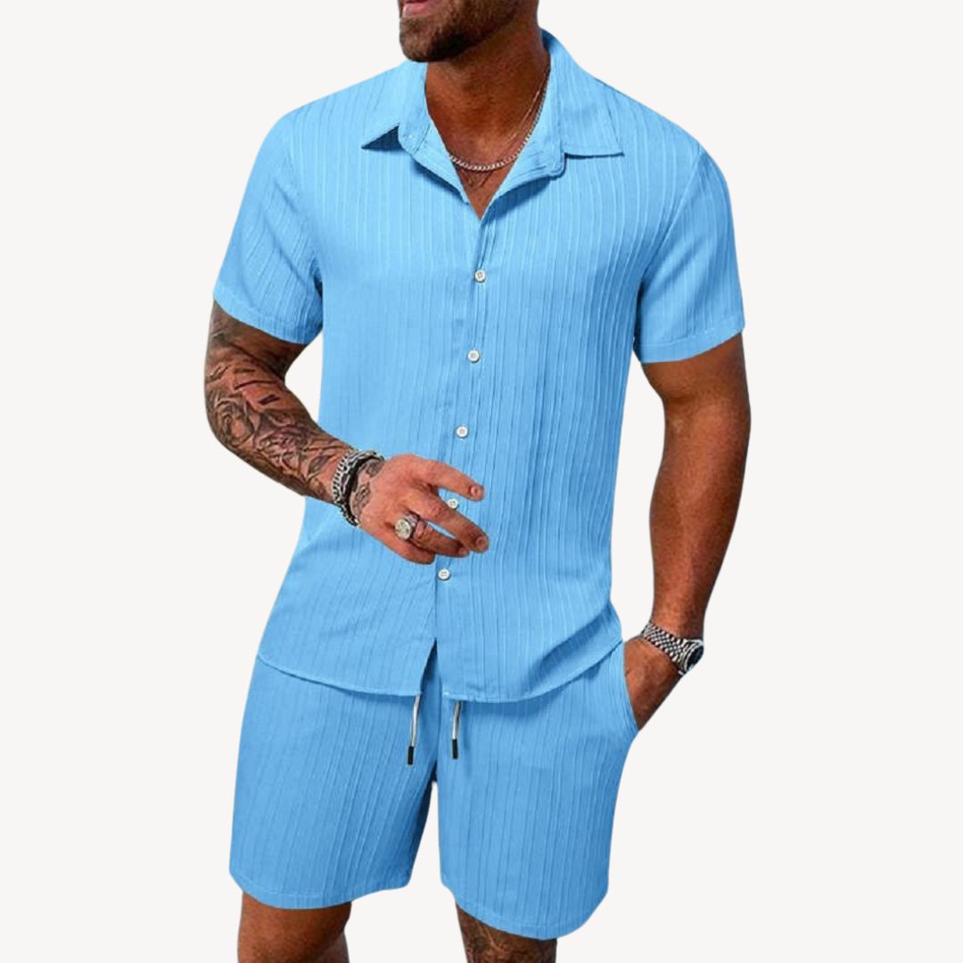 Nicson | Men’s Casual Shirt & Shorts Set