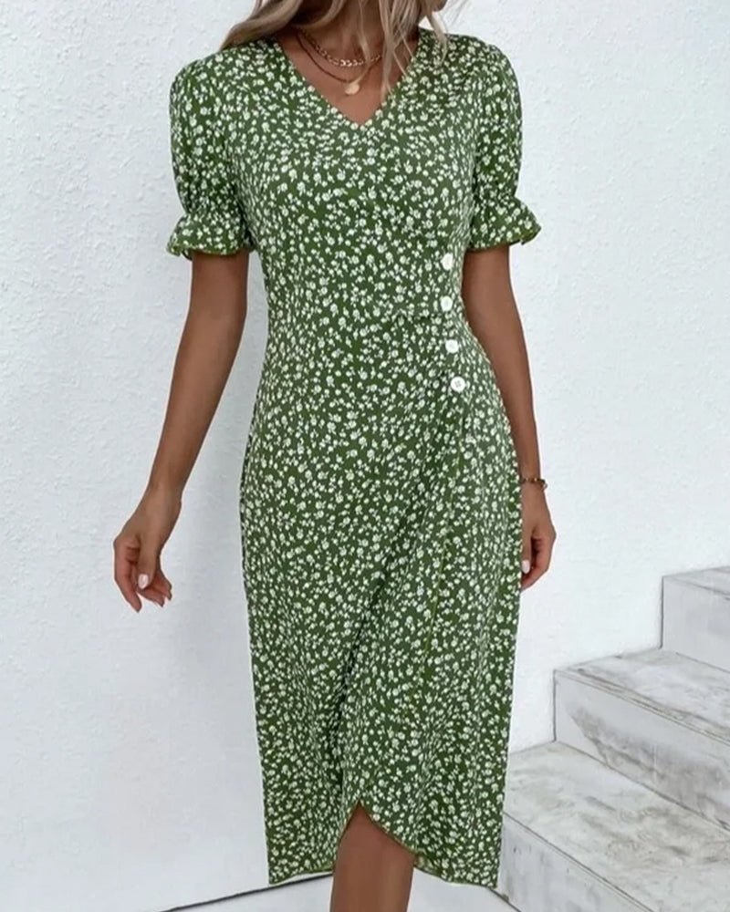 Narsie | Women’s Floral Wrap Midi Dress
