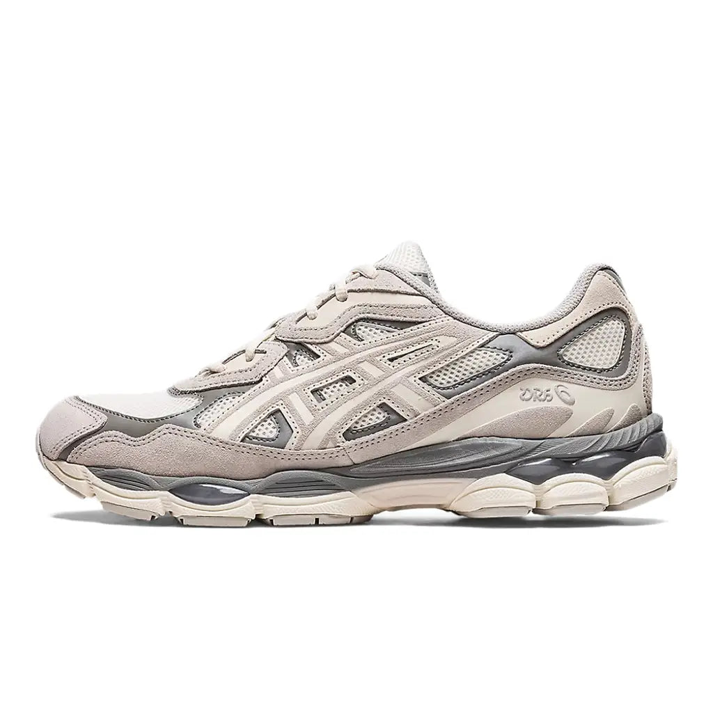 Gel NYC Oyster Grey Running Shoes Cushioned Lifestyle Trainers