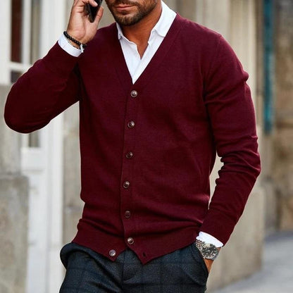 Velion | Men’s Slim Fit V-Neck Cardigan