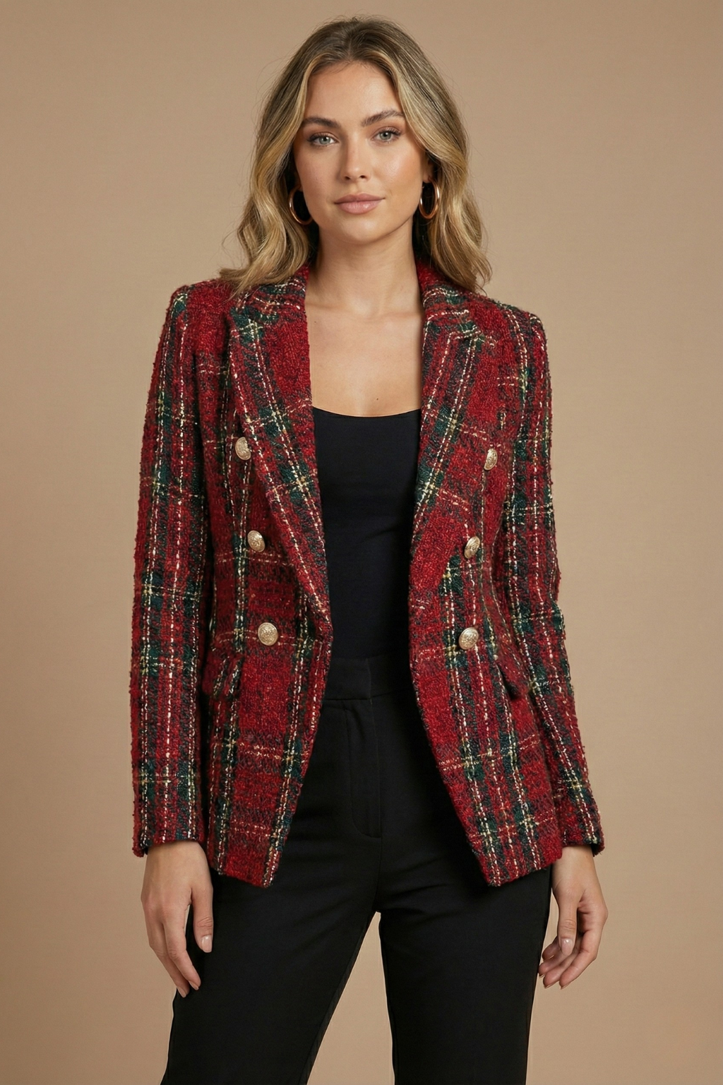 Niana | Women’s Double Breasted Tweed Blazer