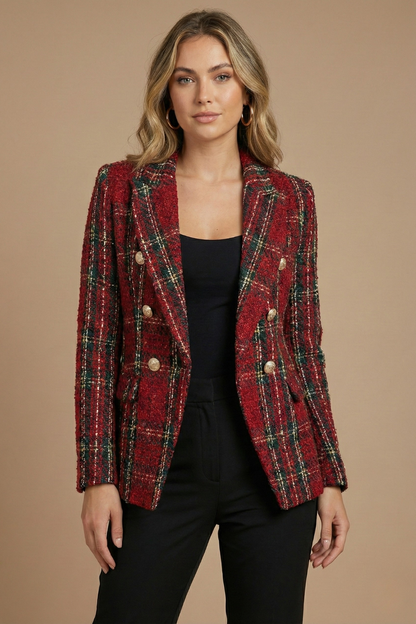 Niana | Women’s Double Breasted Tweed Blazer
