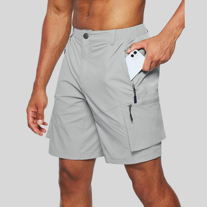 Cyjan | Men’s Zip Pocket Cargo Shorts