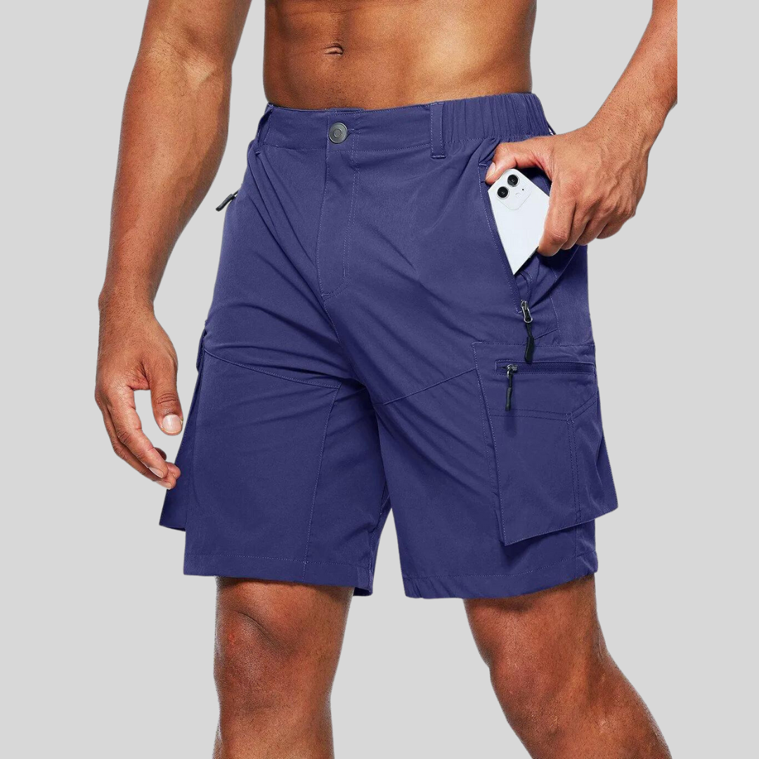 Cyjan | Men’s Zip Pocket Cargo Shorts