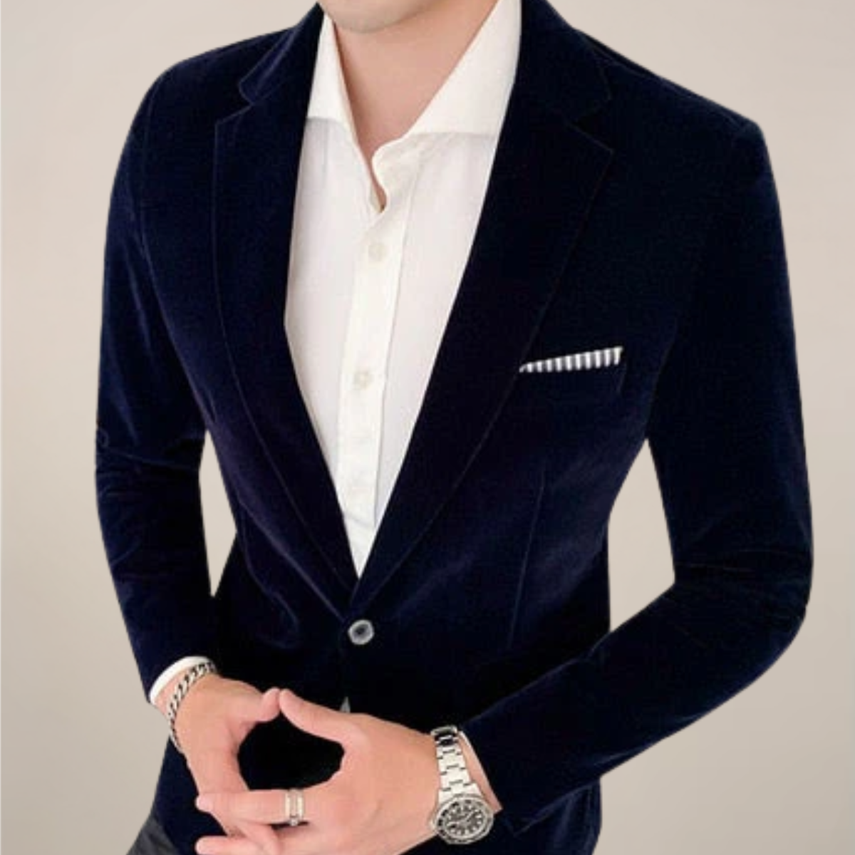 Lemono | Men’s Slim Velvet Blazer