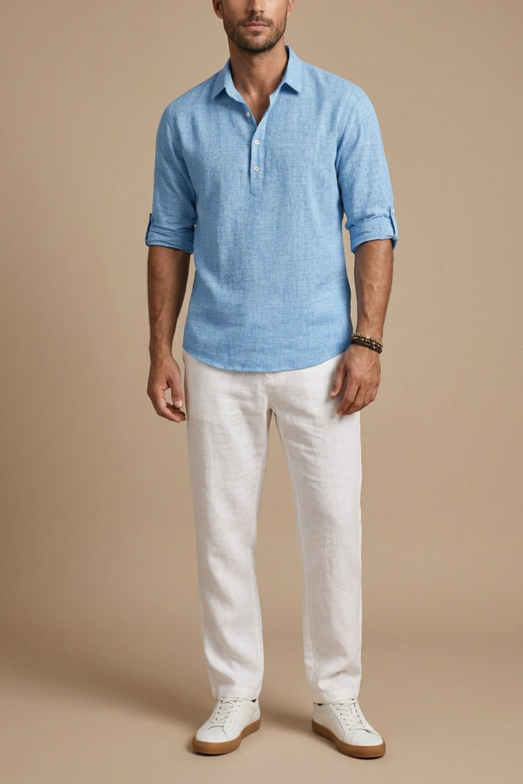Yusuf | Men’s Linen Blend Polo