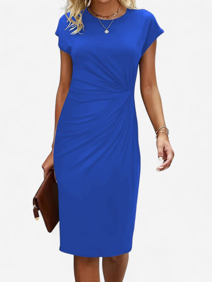Selvara | Women’s Ruched Wrap Midi Dress