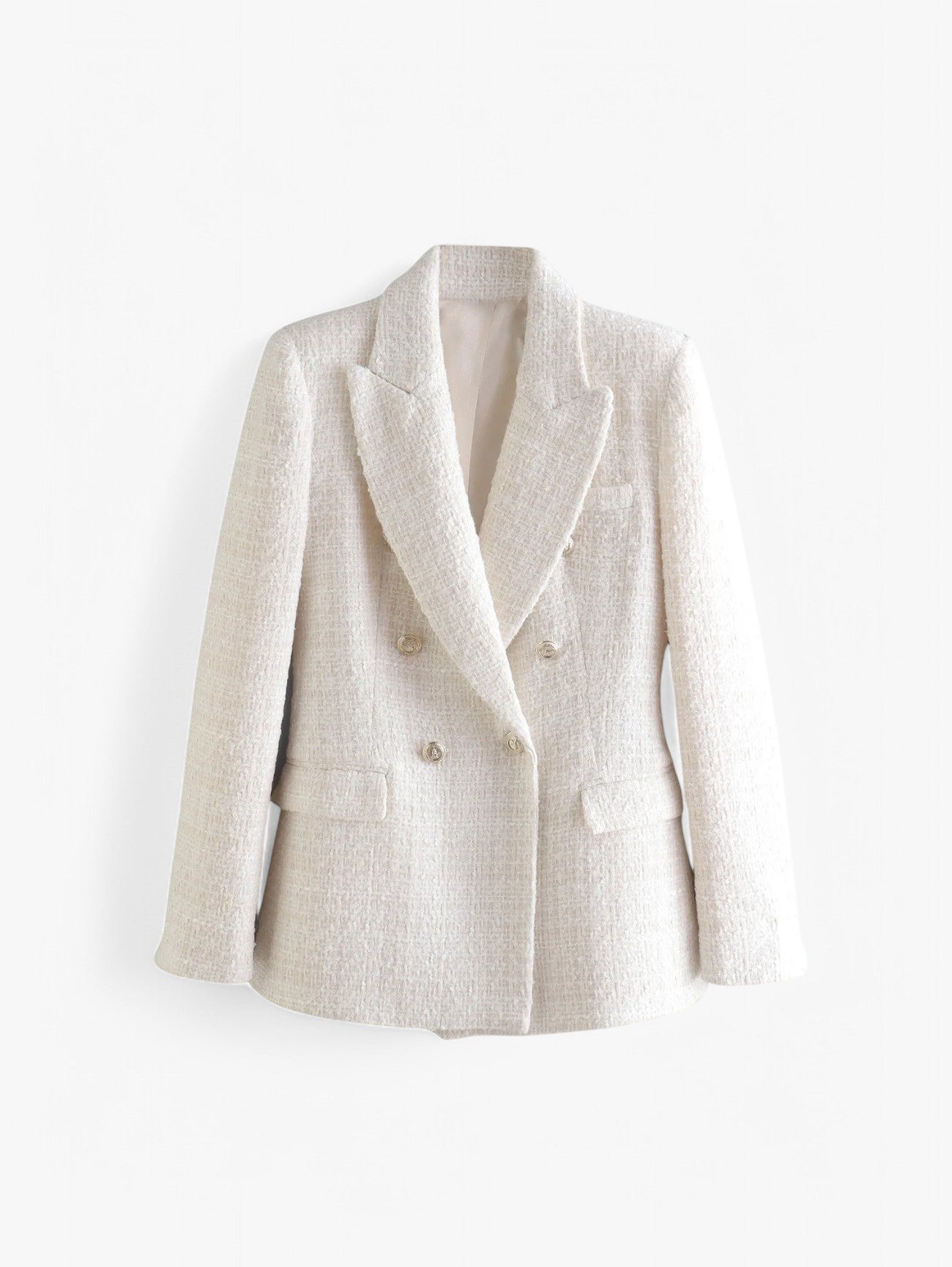 Elvoria | Women’s Textured Tweed Fitted Blazer Jacket