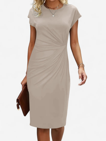 Selvara | Women’s Ruched Wrap Midi Dress
