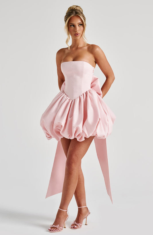 Annila | Women’s Strapless Puff Ball Mini Dress