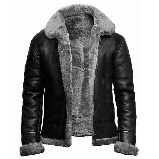 Averro | Men’s Shearling Aviator Jacket