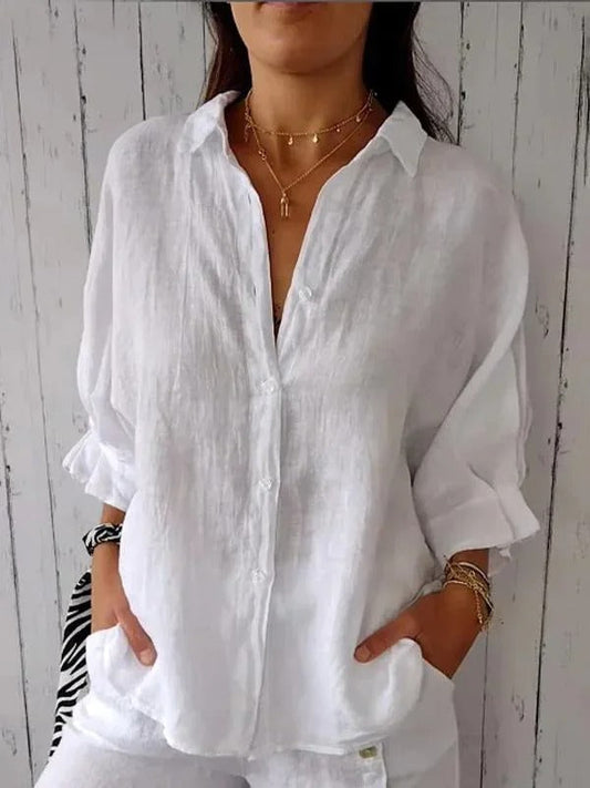 Daniela | Women’s Casual Linen-Cotton Shirt