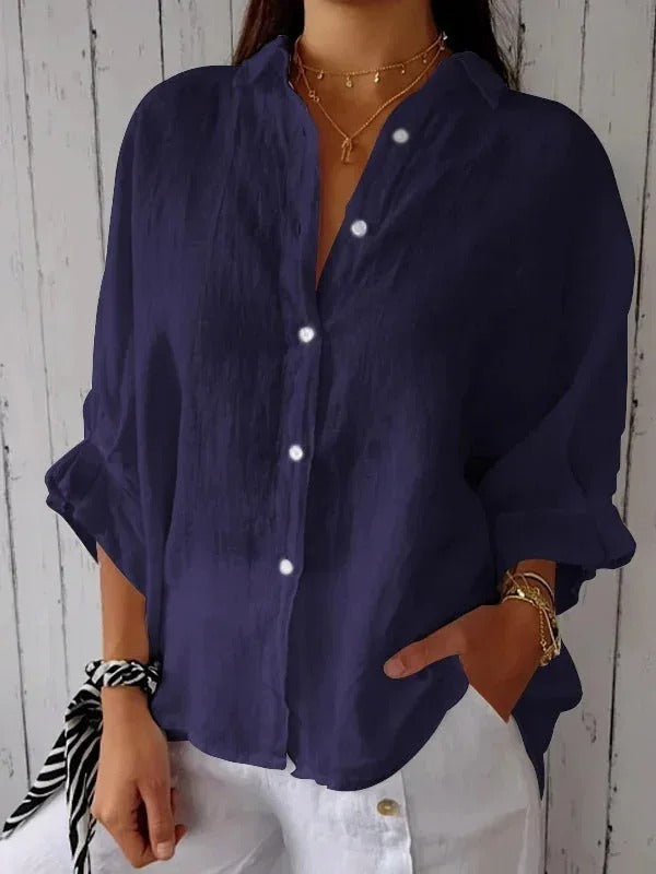 Daniela | Women’s Casual Linen-Cotton Shirt