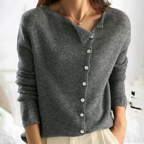Ginevra | Women’s Elegant Button Detail Knit Sweater