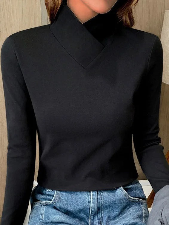 Gratchen | Women’s Angled Roll Neck Top