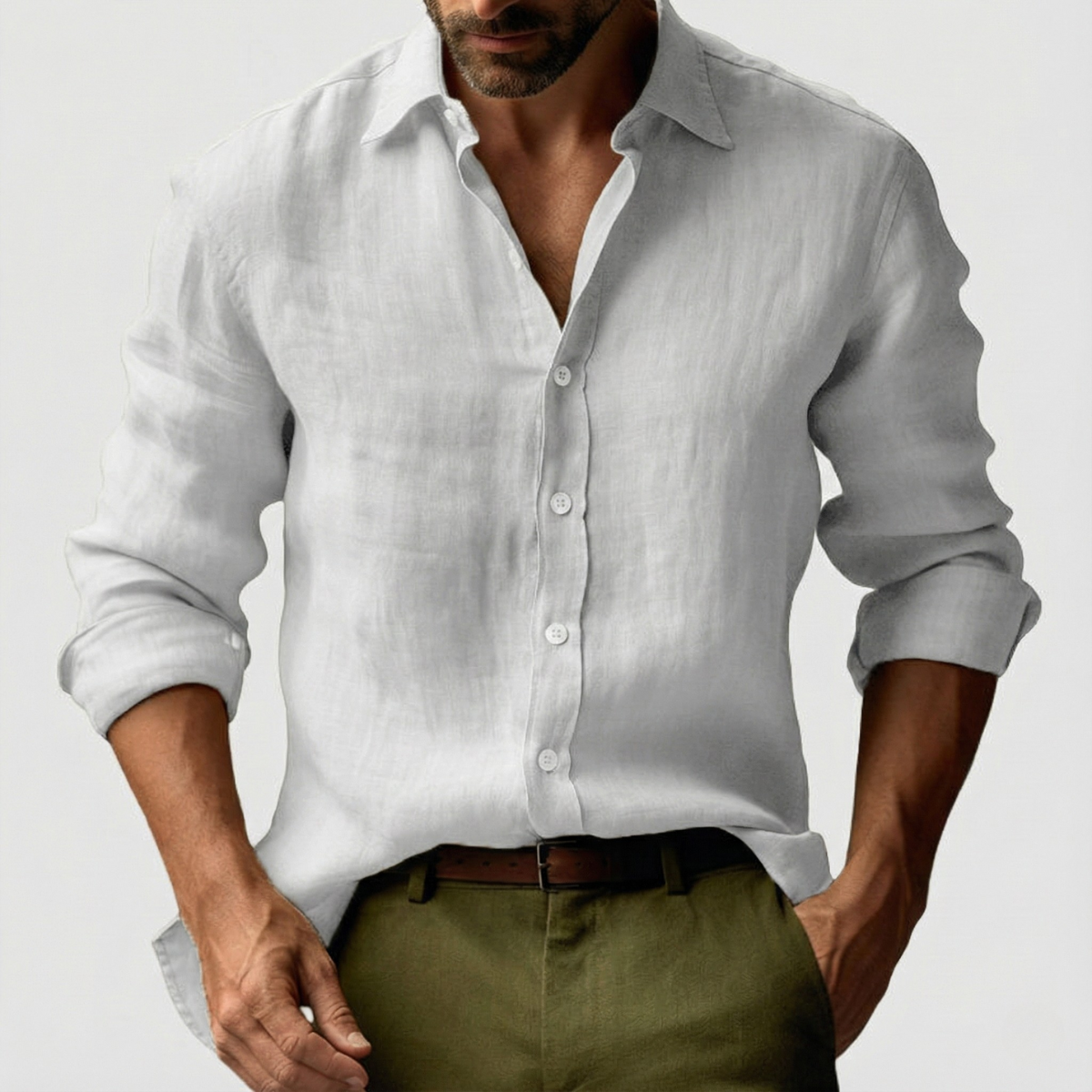 Xian | Men’s Vintage Linen Blend Shirt