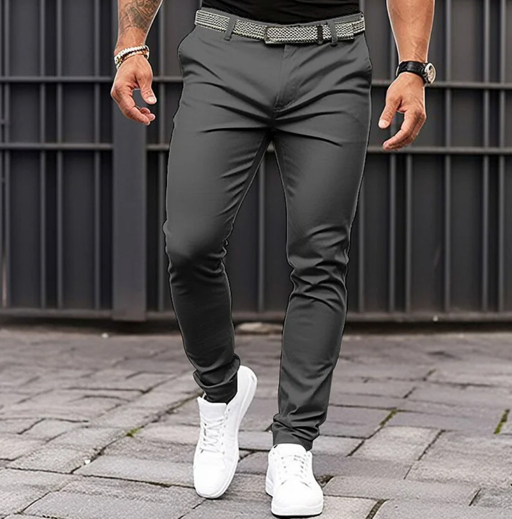 Zentaro | Men’s Slim Tapered Jogger Trousers