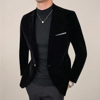 Lemono | Men’s Slim Velvet Blazer