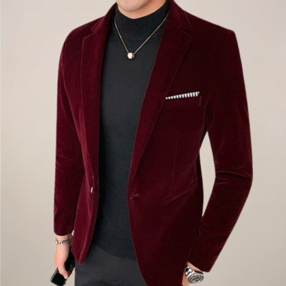 Lemono | Men’s Slim Velvet Blazer