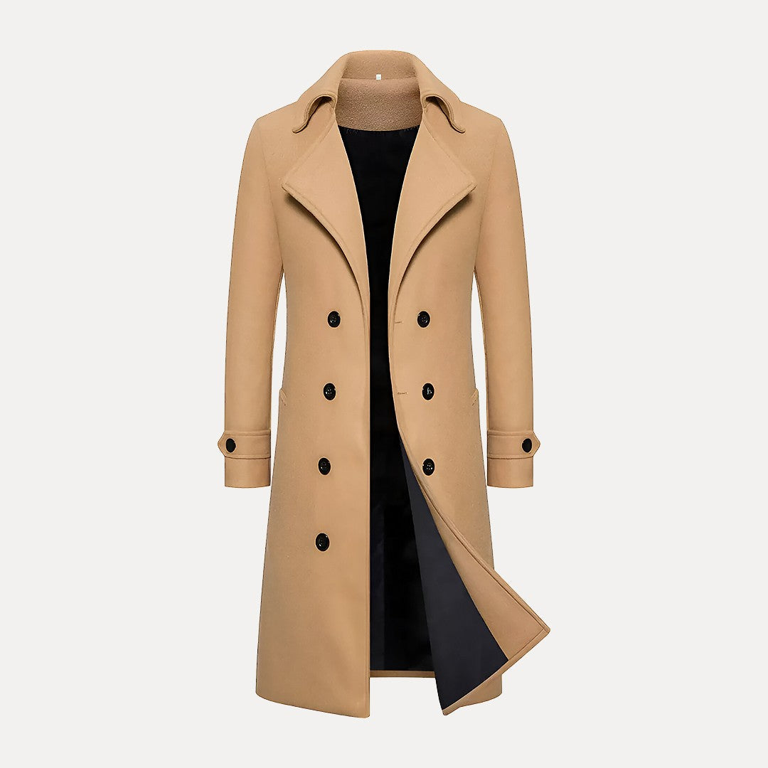 Levon | Men’s Double Breasted Trench Overcoat