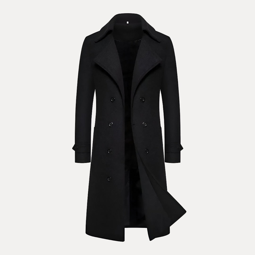 Levon | Men’s Double Breasted Trench Overcoat