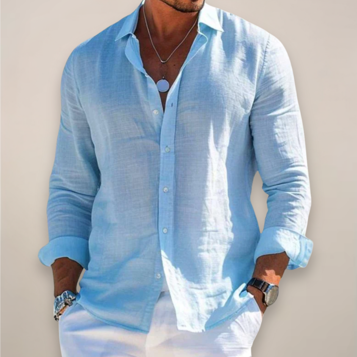 Reuben | Men’s Linen Blend Casual Shirt
