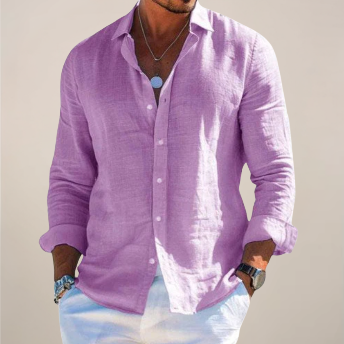 Reuben | Men’s Linen Blend Casual Shirt