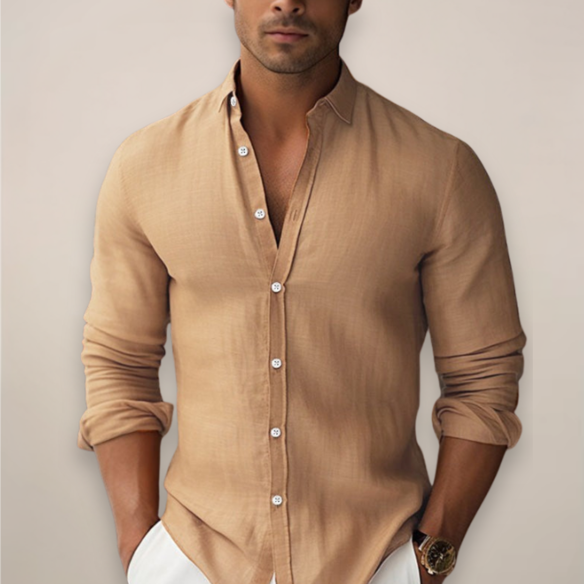 Orvyn | Men’s Lightweight Linen Blend Summer Shirt