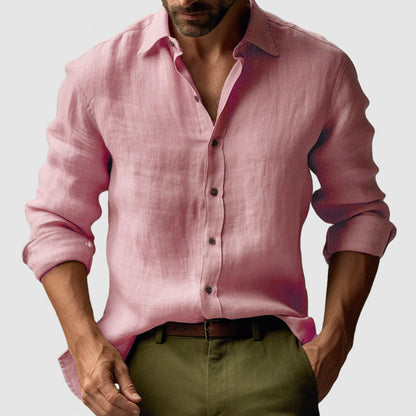 Xian | Men’s Vintage Linen Blend Shirt