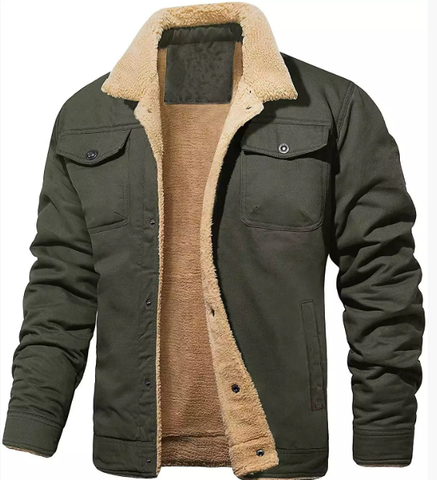 Ocampo | Men’s Shearling Lined Winter Jacket