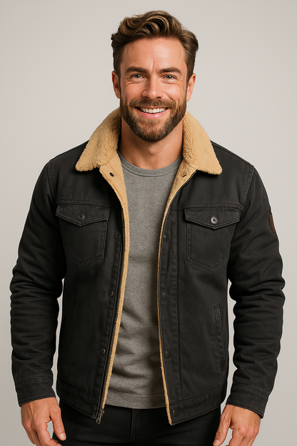 Ocampo | Men’s Shearling Lined Winter Jacket