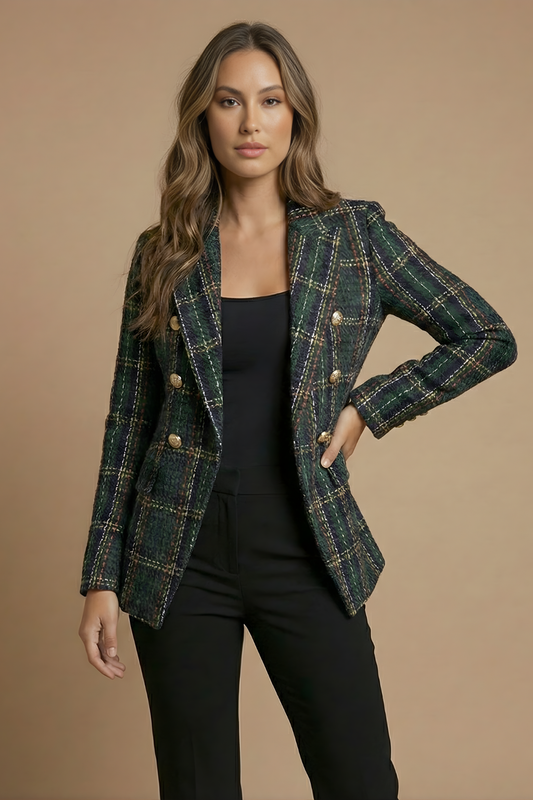 Niana | Women’s Double Breasted Tweed Blazer
