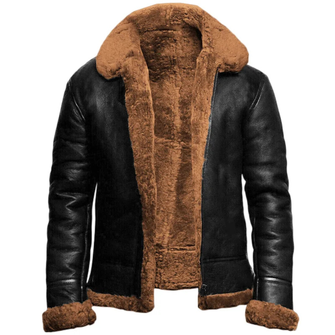 Averro | Men’s Shearling Aviator Jacket