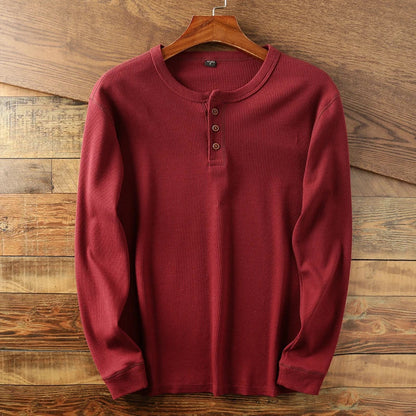Ravein | Men’s Long Sleeve Henley Shirt
