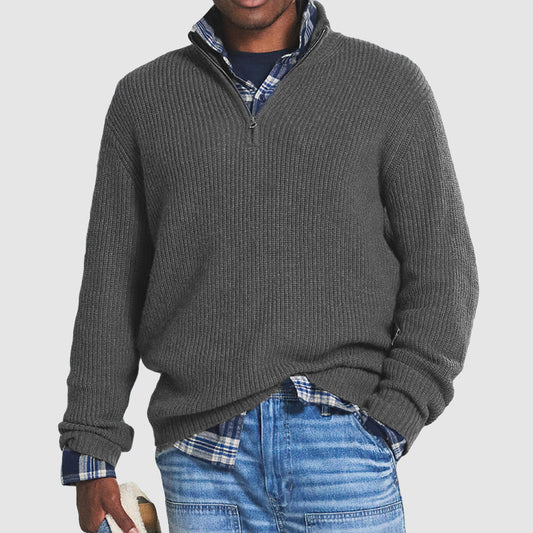 Renzl | Men’s Cashmere Zip-Neck Sweater