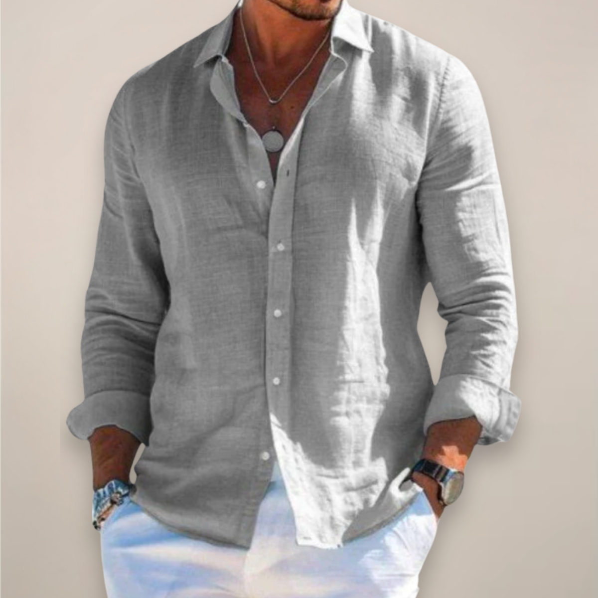 Reuben | Men’s Linen Blend Casual Shirt