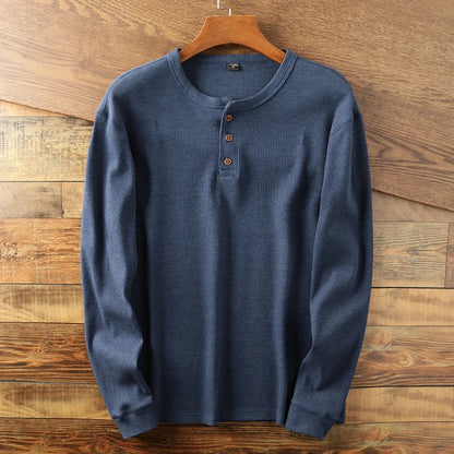 Ravein | Men’s Long Sleeve Henley Shirt