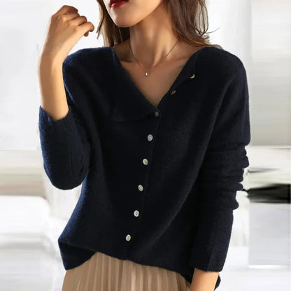 Ginevra | Women’s Elegant Button Detail Knit Sweater