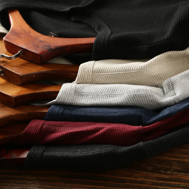 Ravein | Men’s Long Sleeve Henley Shirt