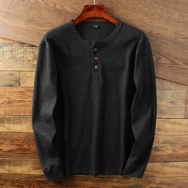 Ravein | Men’s Long Sleeve Henley Shirt