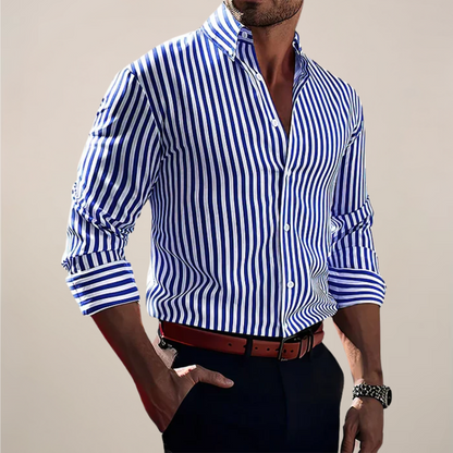 Theo | Men’s Striped Long Sleeve Shirt