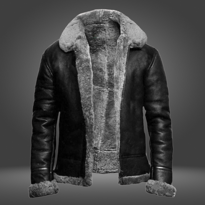 Averro | Men’s Shearling Aviator Jacket