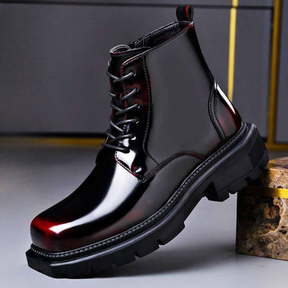 Vantello | Men’s Vintage Gloss Leather Boots