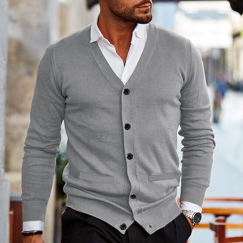 Velion | Men’s Slim Fit V-Neck Cardigan