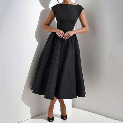 Yerila | Women’s Cap Sleeve Fit & Flare Midi Dress