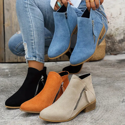 Klara | Women’s Elegant Zip Ankle Boots