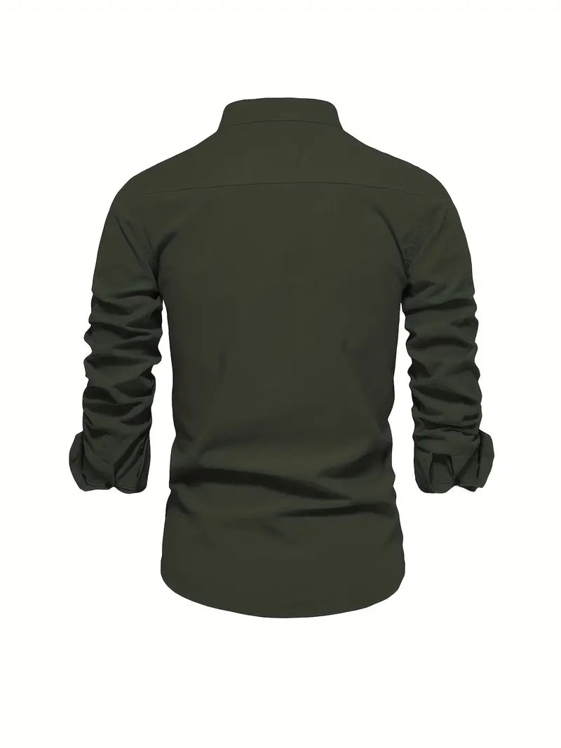 Gerom | Men’s Long Sleeve Slim Fit Shirt