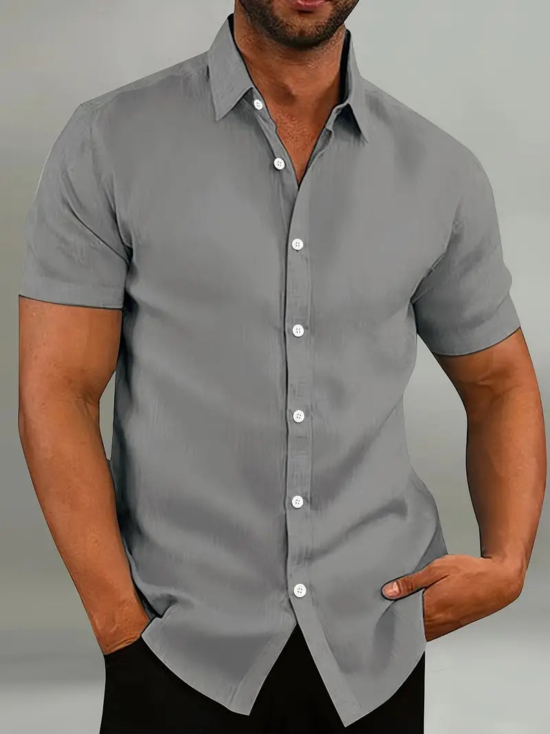 Bresen | Men’s Short Sleeve Casual Shirt