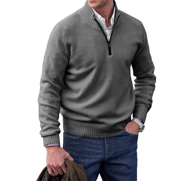 Aldin | Men’s Luxury Cashmere Zip Sweater